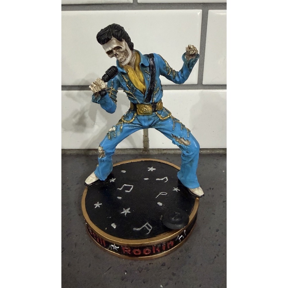 Elvis Skeleton Skull  STILL ROCKIN" The King Figurine Figure Halloween *READ* - Picture 2 of 9